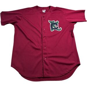 Rawlings Kansas City Cats Jersey‎ Adult 2XL (Tag 2) Maroon Mesh Button Front